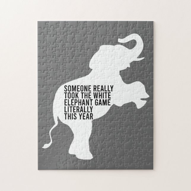 Quebra-cabeça Presente de Elefante Branco Literalmente Pior (Vertical)