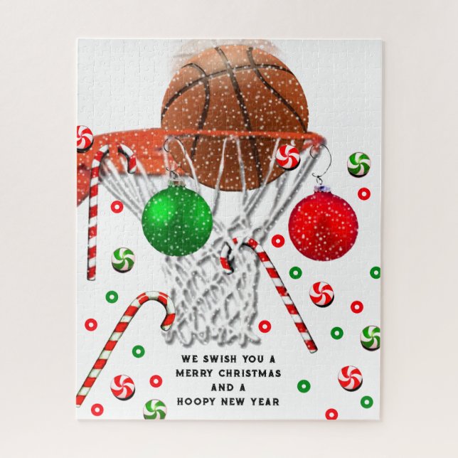 Quebra-cabeça Presente de Férias de Basquetebol (Vertical)