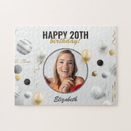 Quebra-cabeça Presente de Foto Personalizada de Aniversário Feli