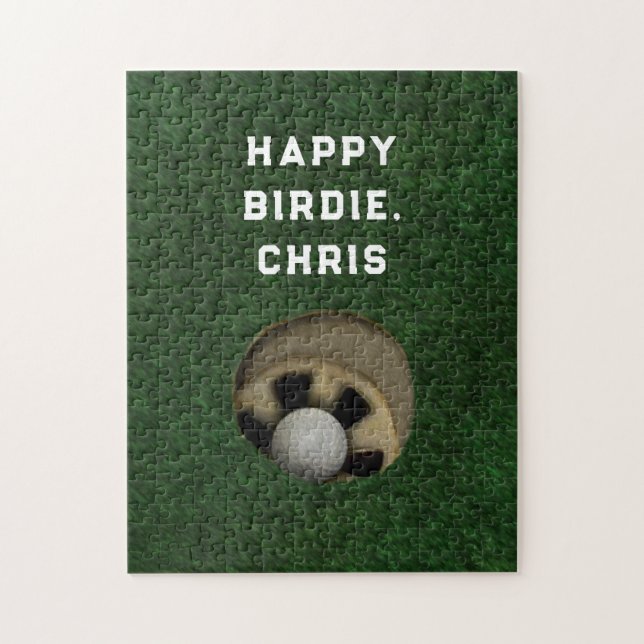 Quebra-cabeça Presente de Golfe Personalizado (Vertical)