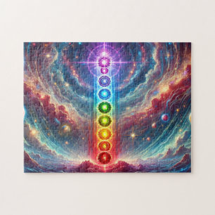 Quebra-cabeça Presente de Meditação Espiritual Chakra da Galáxia