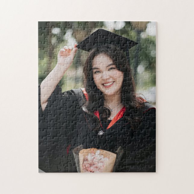 Quebra-cabeça Presente de Memória Personalizado de Foto de Forma (Vertical)