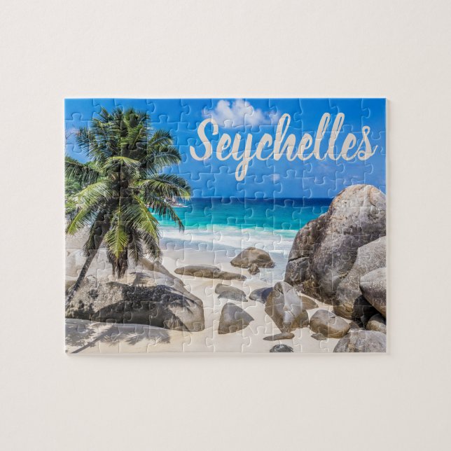Quebra-cabeça Presente de praia Mahe Seychelles Carana (Horizontal)