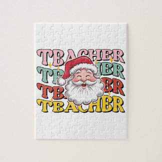 Quebra-cabeça Presente de Professor | Papai Noel Professor