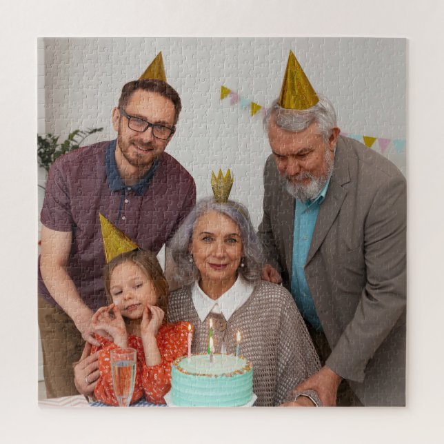 Quebra-cabeça Presente de Puzzle de Aniversário Personalizado co (Vertical)