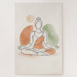 Quebra-cabeça Presente de Puzzle Minimalista de Meditação de Yog