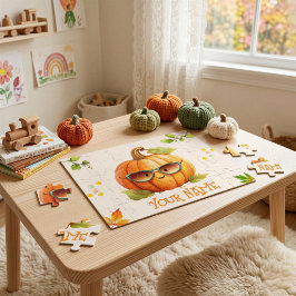 Quebra-cabeça Presente de Puzzle Personalizado de Abóbora para C