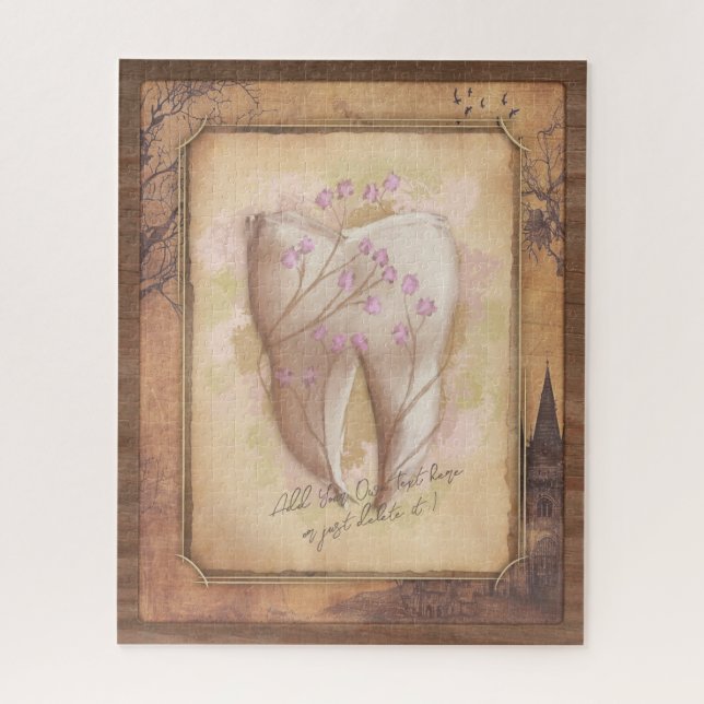 Quebra-cabeça Presente dentário elegante Vintage (Vertical)