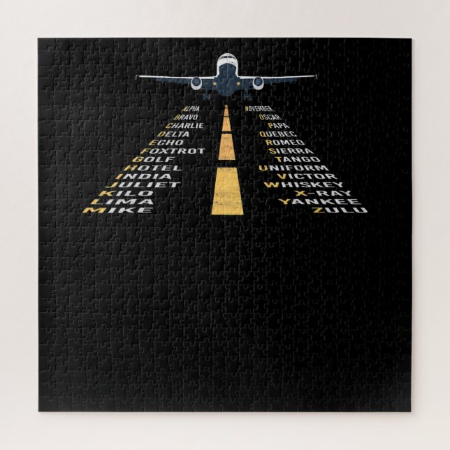 Quebra-cabeça Presente do avião-piloto afeto fonético (Vertical)