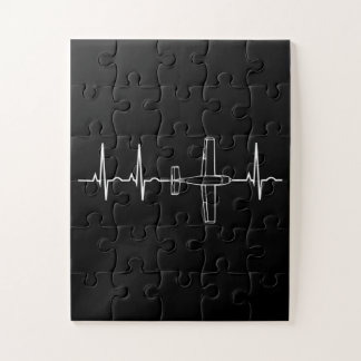 Quebra-cabeça Presente do Coração do Céu Voador do Piloto Vintag