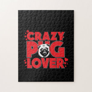 Quebra-cabeça Presente do dono do Pug Lover Pug louco
