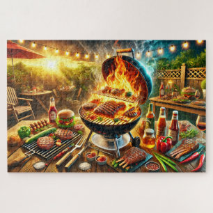 Quebra-cabeça Presente engraçado para o Dia dos Pais, Churrasco 