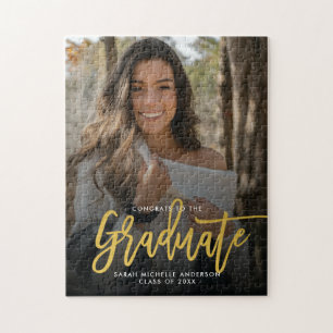 Quebra-cabeça Presente moderno para graduação de fotos em chic