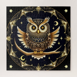 Quebra-cabeça Presente para Coruja Noturna Amantes de Puzzles De