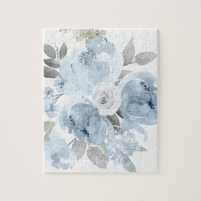 Quebra-cabeça Presente para Menina das Flores Buquê Floral em Az (Vertical)