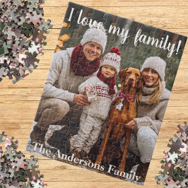 Quebra-cabeça Presente Personalizado com Nome da Família e Foto