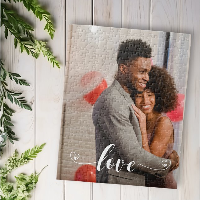 Quebra-cabeça Presente Personalizado de Amor de Casal com Foto M (Criador carregado)
