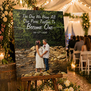 Quebra-cabeça Presente Personalizado de Casamento Foto Puzzle Un