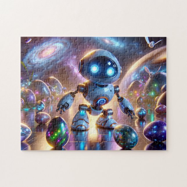 Quebra-cabeça Presente Tema Galáxia Espacial Droid Páscoa Crianç (Horizontal)