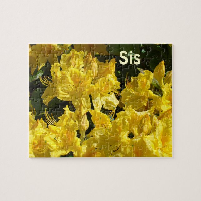 Quebra-cabeça Presentes da irmã Flor de Rododendro Amarelo puzzl (Horizontal)