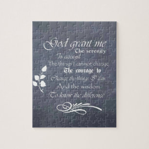 Quebra-cabeça Presentes de Chalkboard de Oração de Serenidade