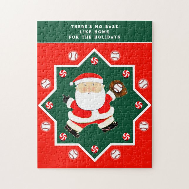Quebra-cabeça Presentes de Natal de Beisebol Jigsaw Puzzle (Vertical)