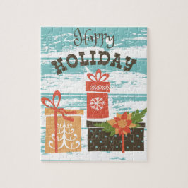 Quebra-cabeça Presentes de Natal de Férias Felizes