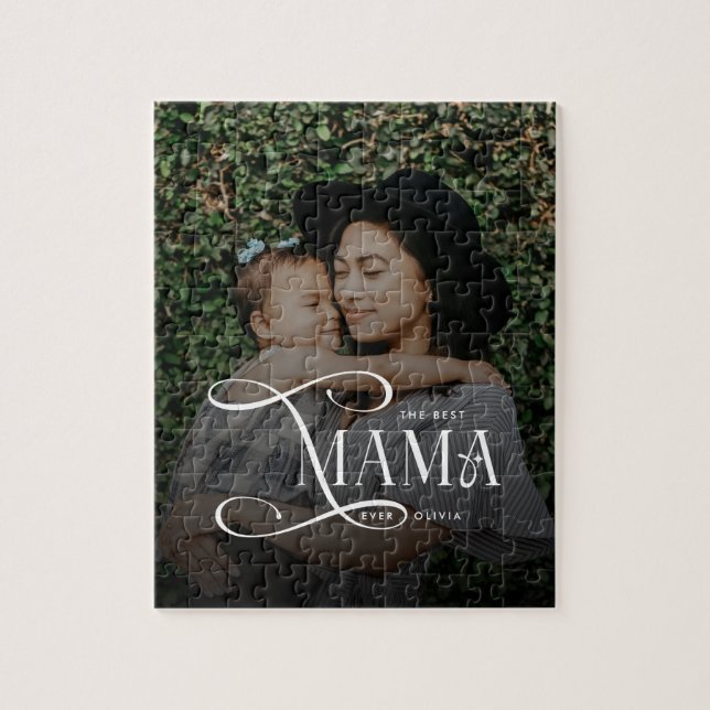 Quebra-cabeça Presentes do Dia das Mães com Foto da Melhor Mamãe (Vertical)