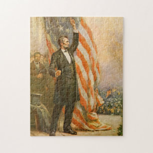 Quebra-cabeça Presidente americano Independente de Abe Lincoln