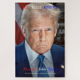 Quebra-cabeça Presidente da América do deus abençoe Trump