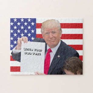 Quebra-cabeça Presidente Donald Trump - escreva seu próprio