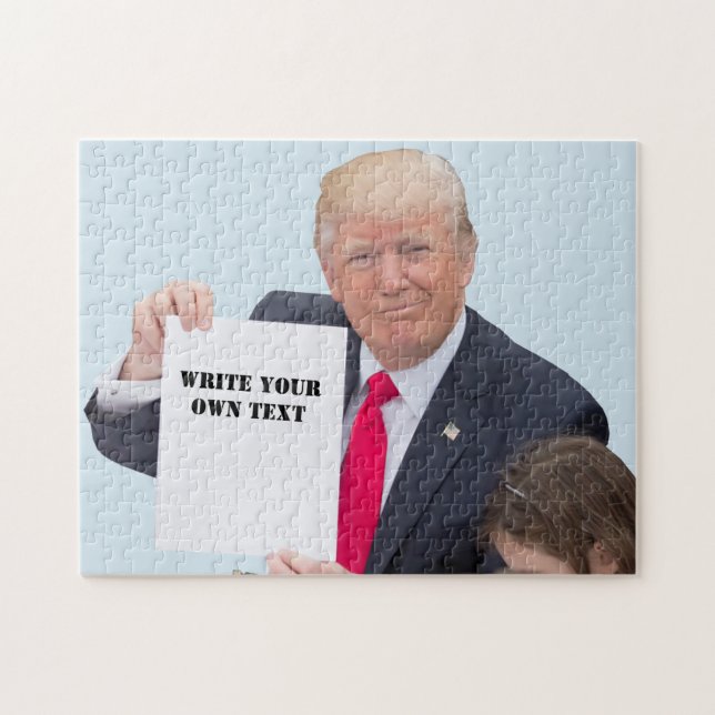 Quebra-cabeça Presidente Donald Trump - Escreva Seu Próprio Text (Horizontal)