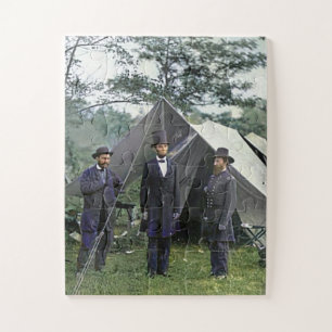 Quebra-cabeça Presidente Lincoln Antietam Maryland Cor Reduzida