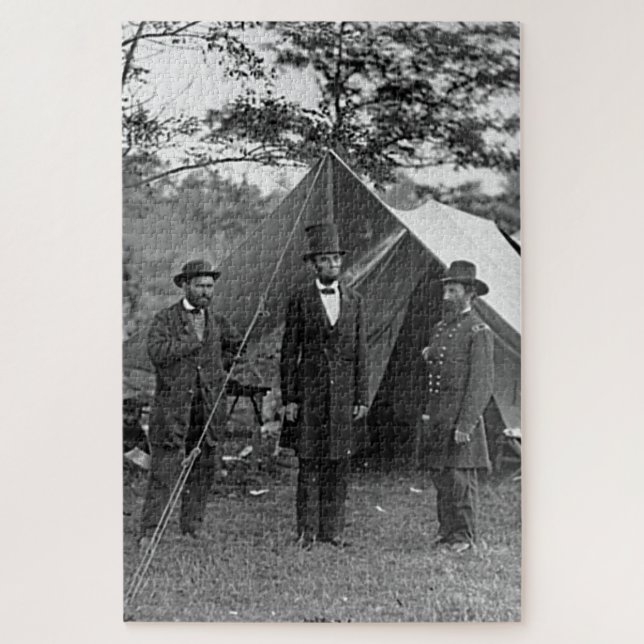 Quebra-cabeça Presidente Lincoln em Antietam Maryland Guerra Civ (Vertical)