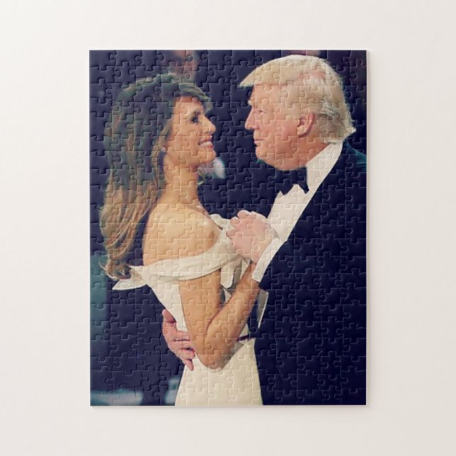 Quebra-cabeça Presidente Trump e Melania Dance (Vertical)