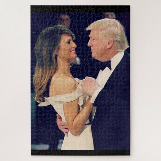 Quebra-cabeça Presidente Trump e Melania Dancing (Vertical)