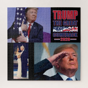 Quebra-cabeça Presidente Trump o Excelente americano Comeback