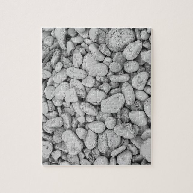 Quebra-cabeça preto e branco da foto das rochas re (Vertical)