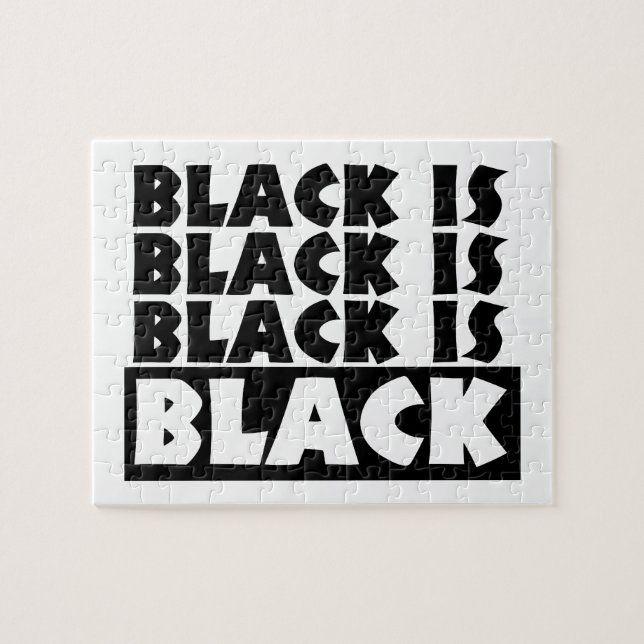 Quebra-cabeça Preto é Preto (Horizontal)
