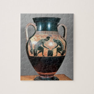 Quebra-cabeça Preto-figura amphora que descreve Ajax e Achilles,