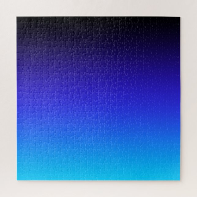 Quebra-cabeça Preto Índigo e Ombre Azul Água (Vertical)