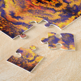 Quebra-cabeça Preto, Laranja, Amarelo, Sangria, Padrão Espelho /