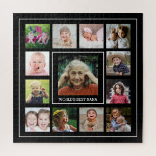 Quebra-cabeça Preto para a melhor colagem de fotos da família N