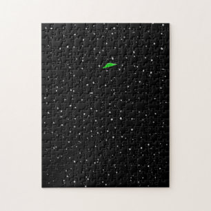 Quebra-cabeça Preto Sólido com Estrelas de Saucer Voadoras de O