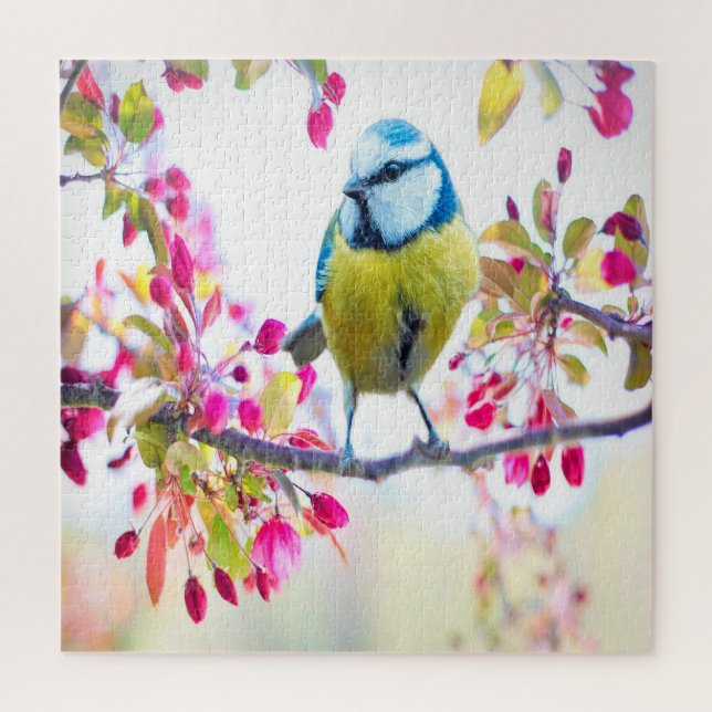 Quebra-cabeça Primavera Blue Bird (Vertical)