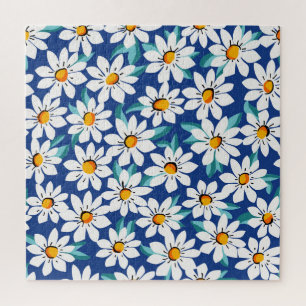 Quebra-cabeça Primavera daisies: padrão floral de tendências.