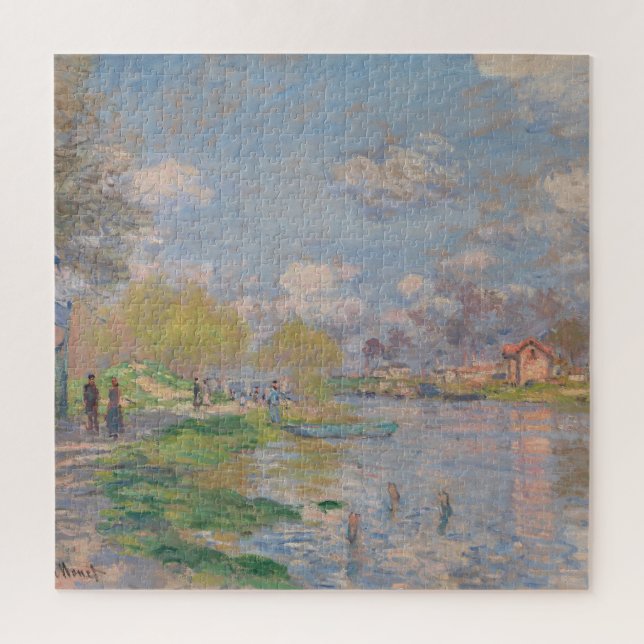 Quebra-cabeça Primavera do Sena por Monet Impressionist (Vertical)