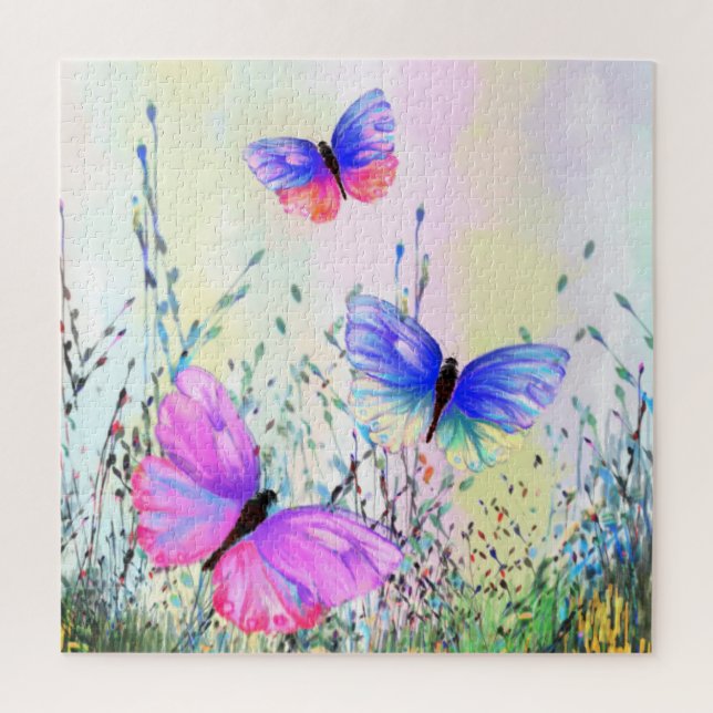 Quebra-cabeça Primavera Joy Flying Butterflies Jigsee Quebra-cab (Vertical)