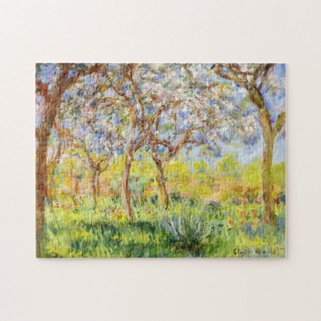 Quebra-cabeça Primavera no Giverny Monet Fine Art (Horizontal)