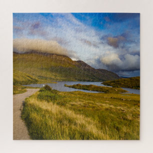 Quebra-cabeça Primavera Scottish Mountain Lake Landscape Highlan